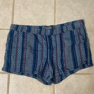 Natural reflections blue boho dress shorts XXL